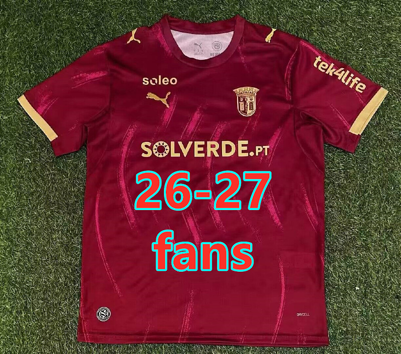 26-27 Braga Home Fans Version Jersey S-4XL