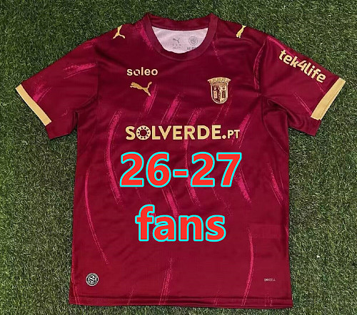 26-27 Braga Home Fans Version Jersey S-4XL