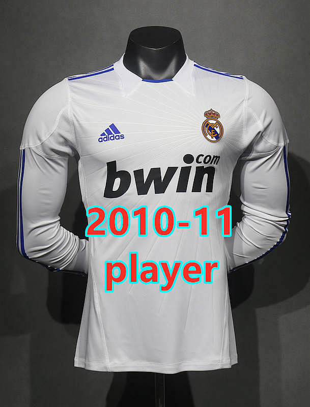 Real Madrid Home Retro Player Long Jersey S-2XL