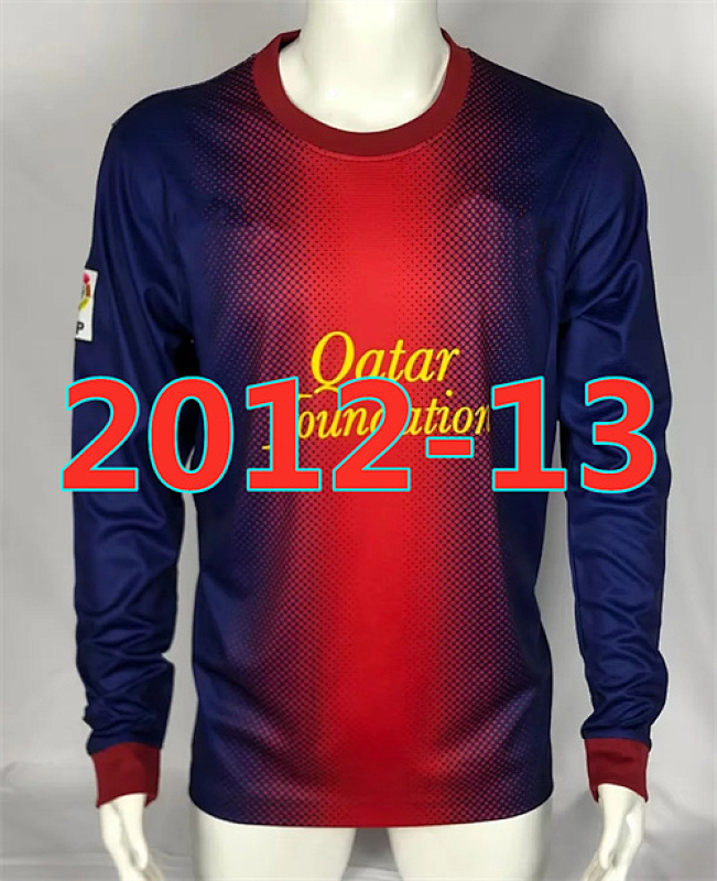 Barcelona Retro Home Long Sleeve Jersey S-2XL