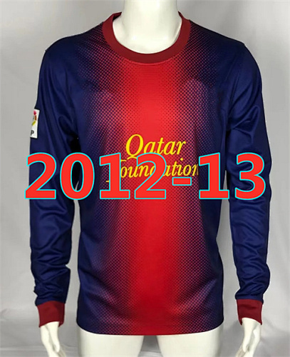Barcelona Retro Home Long Sleeve Jersey S-2XL