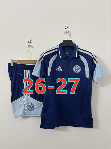 26-27 Ajax Polo Short Sleeve Tracksuit Kit S-3XL Polo