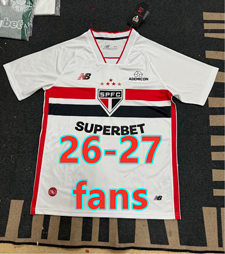 26-27 Sao Paulo Home Fans Version Jersey S-4XL
