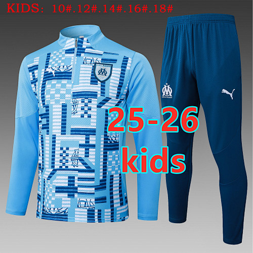 25-26 Marseille Player Kids Long Sleeve Tracksuit 10 -18 E983