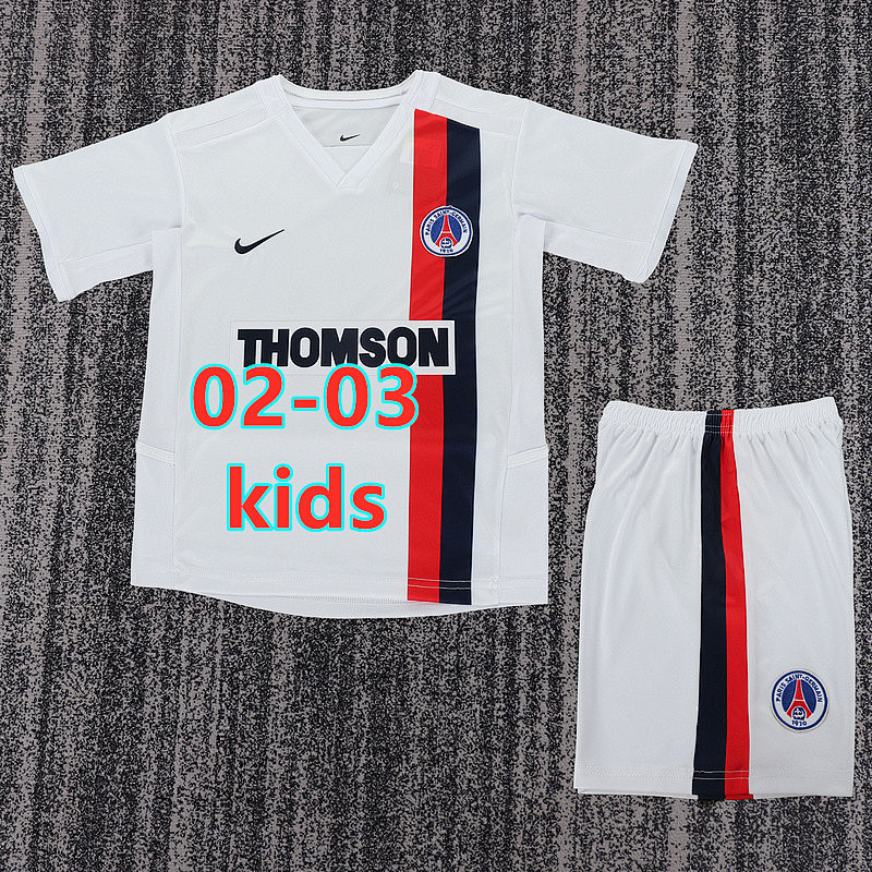 Balenciaga 02-03 Paris Psg Away Retro Kids Kit 16 -28