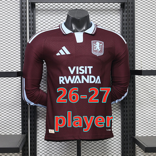 26-27 Aston Villa Home Player Long Sleeve Jersey S-3XL