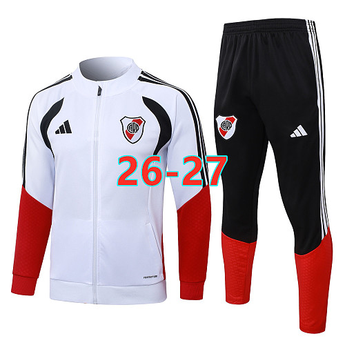 26-27 River Plate Long Zipper Jacket S-2XL