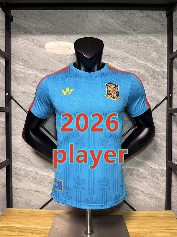 Spain Retro Player Version Jersey S-2XL