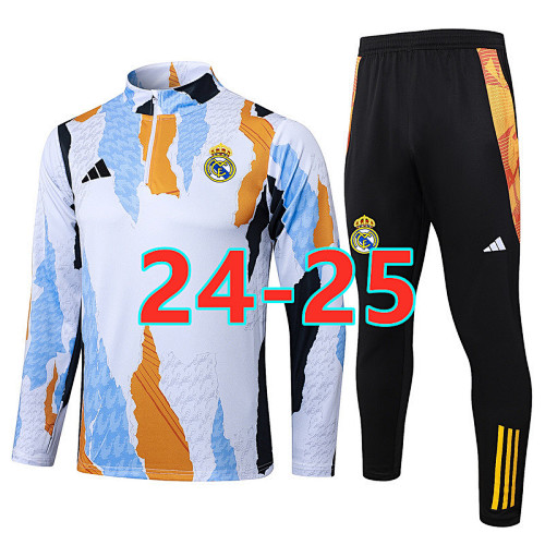24-25 Real Madrid Long Sleeve Tracksuit S-2XL