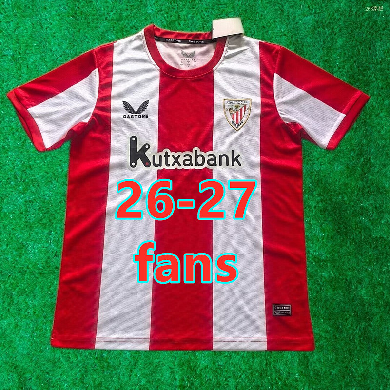26-27 Athletic Bilbao Home Fans Version Jersey S-2XL