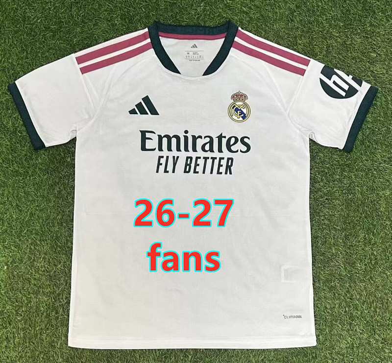 26-27 Real Madrid Home Fans Version Jersey S-4XL
