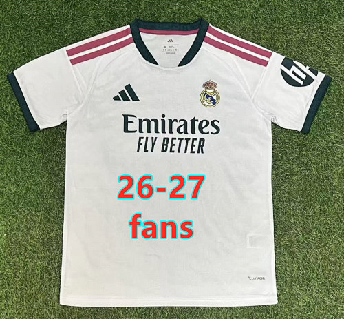 26-27 Real Madrid Home Fans Version Jersey S-4XL