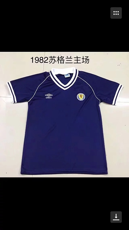 Scotland Retro Home Jersey S-2XL