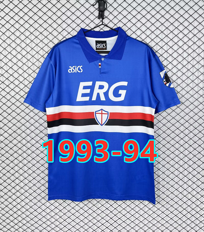 Sampdoria Home Retro Fans Version Jersey S-2XL