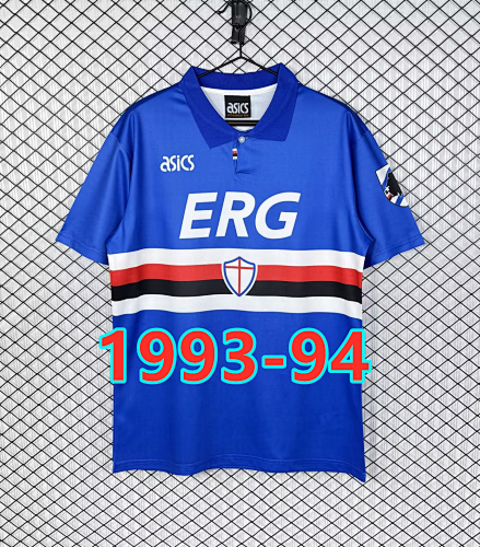 Sampdoria Home Retro Fans Version Jersey S-2XL