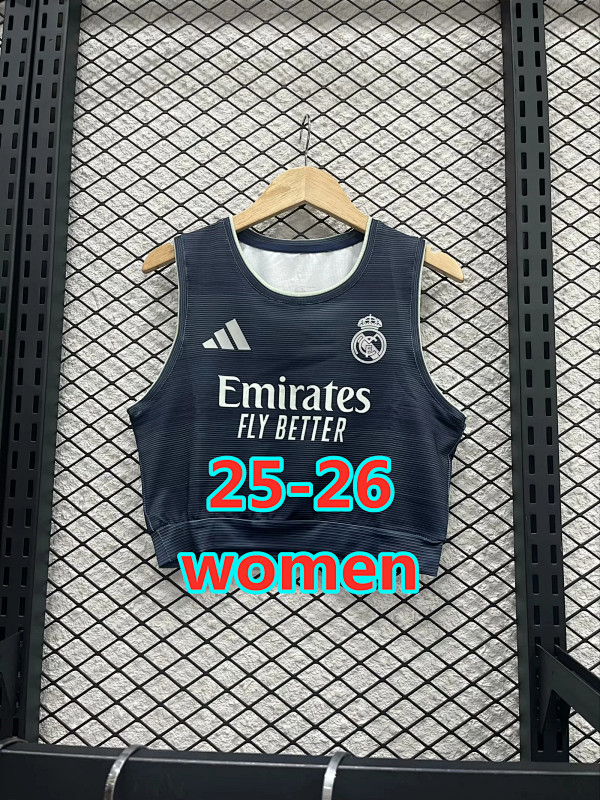 25-26 Real Madrid Away Women Vest Jersey S-Xl