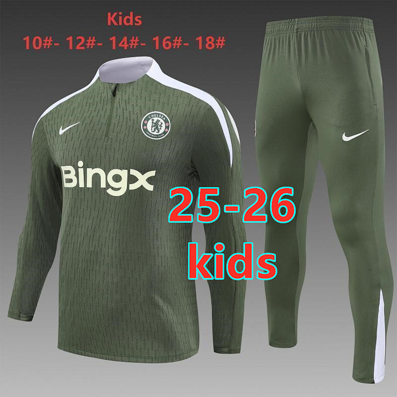25-26 Chelsea Player Kids Long Sleeve Tracksuit 10- 18