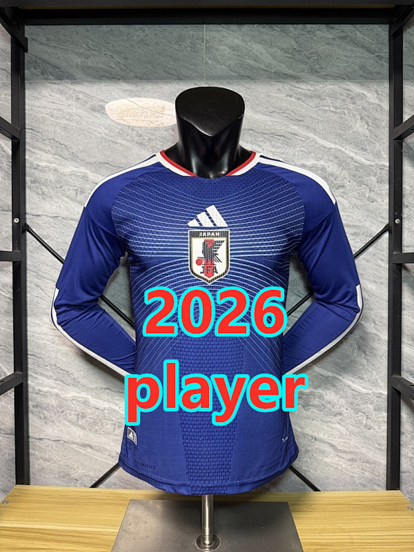 Japan Home Player Long Sleeve Jersey S-3XL