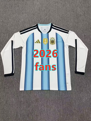 Argentina Home Fans 4 Teams Long Jersey S-4XL 4