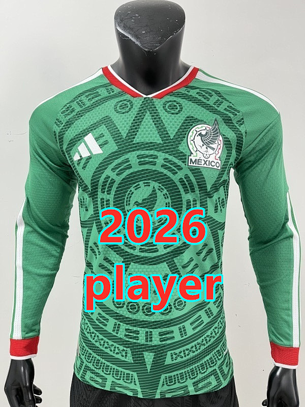 Mexico Home Player Long Jersey S-4XL
