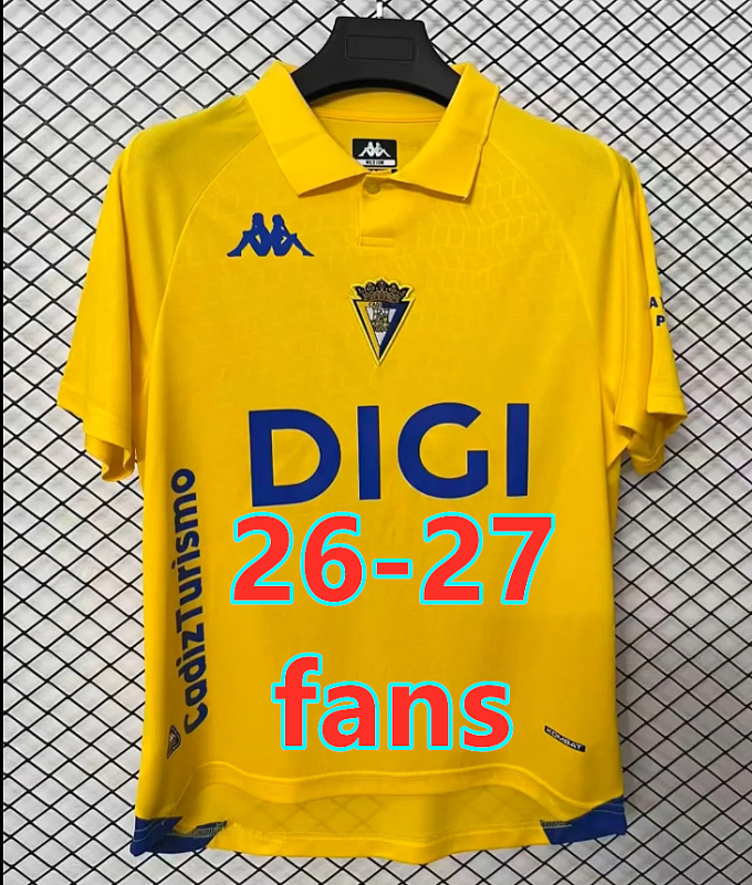 26-27 Cádiz Home Fans Version Jersey S-4XL