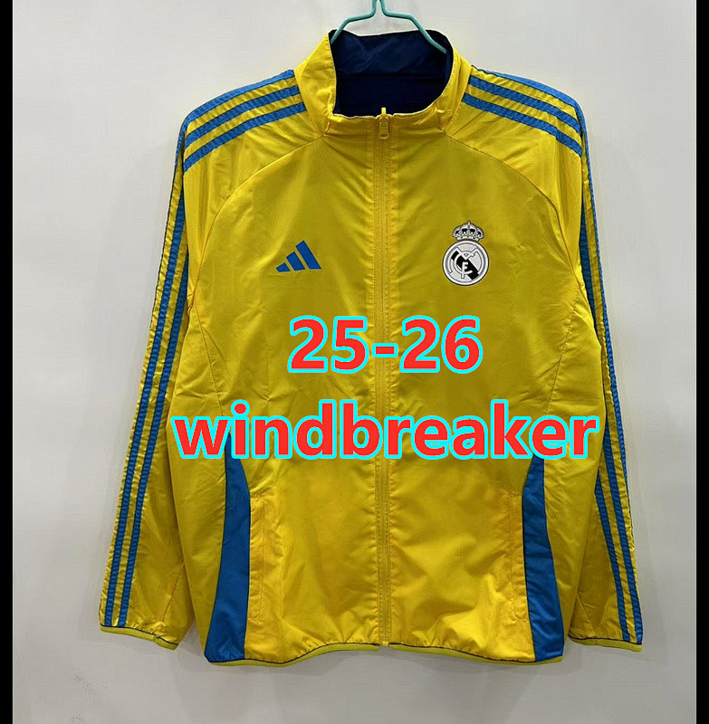 25-26 Real Madrid Reversible Windbreaker S-2XL