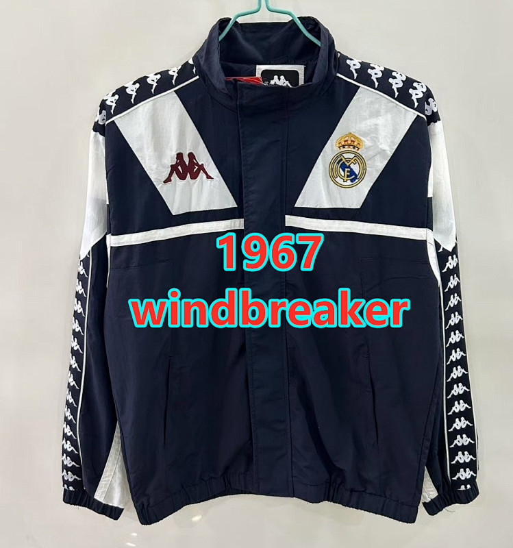 Real Madrid Retro Embroidery Windbreaker S-2XL