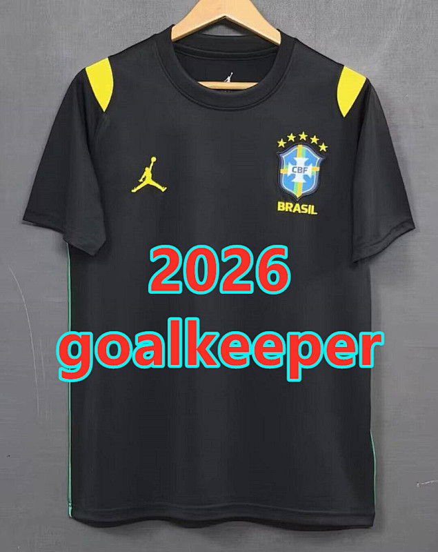 Brazil Goalkeeper Fans Version Jersey S-4XL