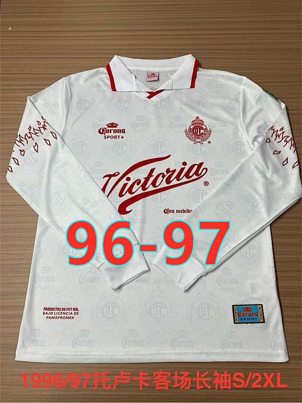 96-97 Toluca Away Retro Fans Long Sleeve Jersey S-2XL