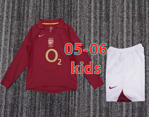 05-06 Arsenal Home Retro Kids Long+shorts Kit 16 -28