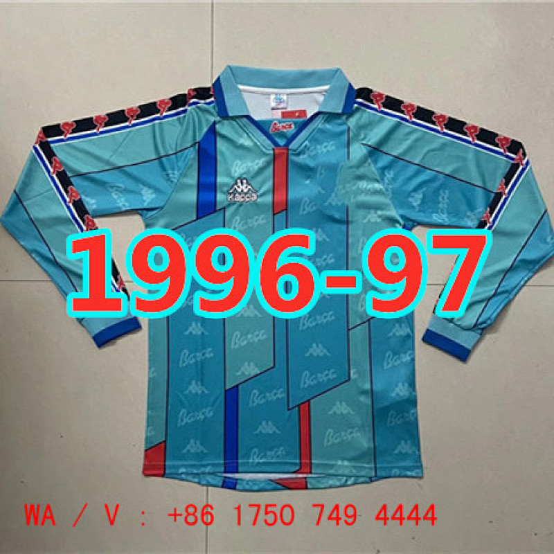 Barcelona Retro Away Long Sleeve Jersey S-2XL