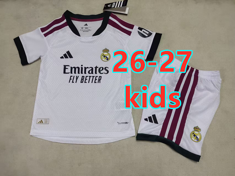 26-27 Real Madrid Home Kids Player Version Kit 16 -28