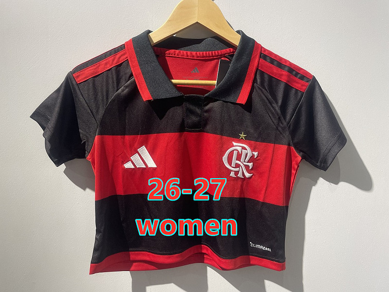 26-27 Flamengo Home Women With 2 Stars Short Jersey S-2XL