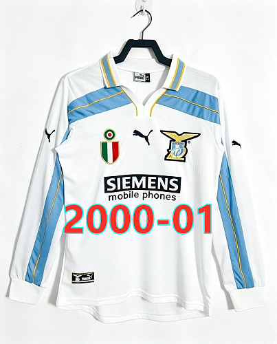 Lazio Away Retro Long Sleeve Jersey S-2XL