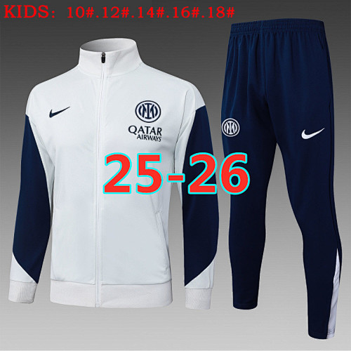 25-26 Inter Milan Kids Long Zipper Jacket 10 -18 E2588