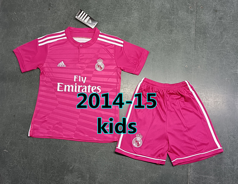 14-15 Real Madrid Away Retro Kids Jersey+shorts Kit 16 -28