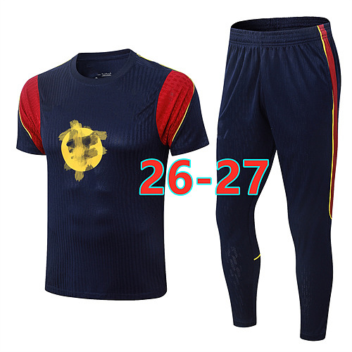 26-27 Barcelona Training Player Short Sleeve+pants Kit S-3XL