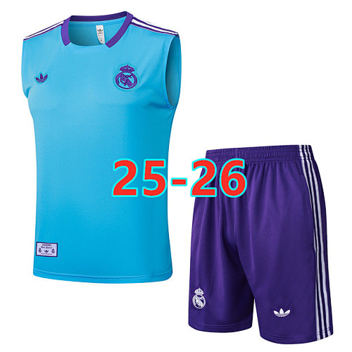 25-26 Real Madrid Short Sleeve Vest Tracksuit S-2XL