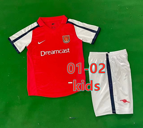 01-02 Arsenal Home Retro Kids Jersey+shorts Kit 16 -28