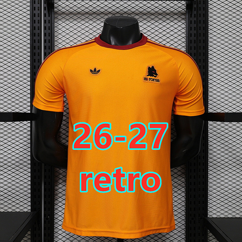 26-27 Roma Retro Player Version Jersey S-2XL