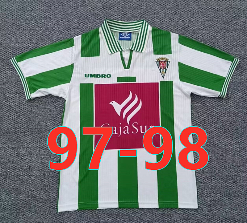 97-98 Córdoba Home Retro Fans Version Jersey S-2XL