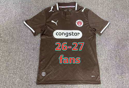26-27 St. Pauli Home Fans Version Jersey S-4XL