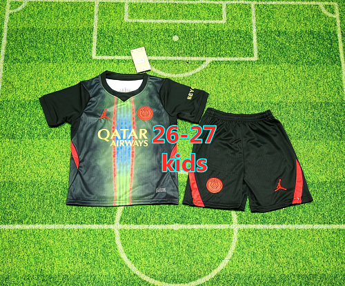 Balenciaga 26-27 Paris Psg Third Kids Jersey+shorts 16 -28