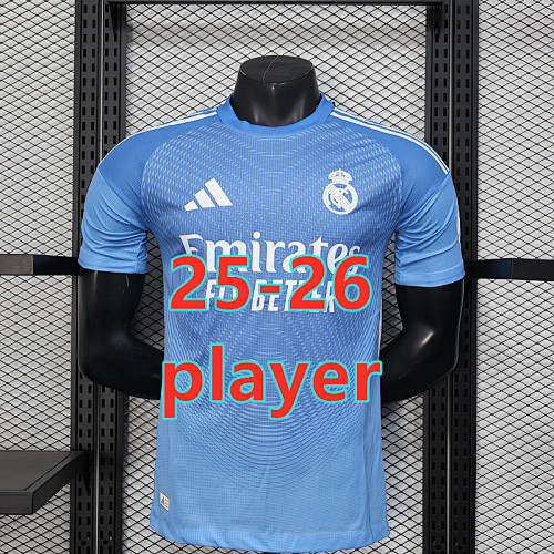 LA Liga & Ucl 25-26 Real Madrid Goalkeeper Player Version Jersey S-2XL