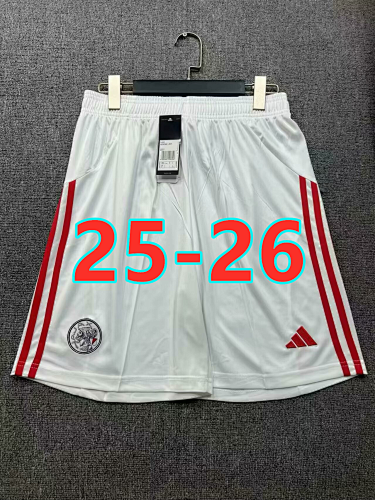 25-26 Ajax Home Fans Version Shorts S-2XL