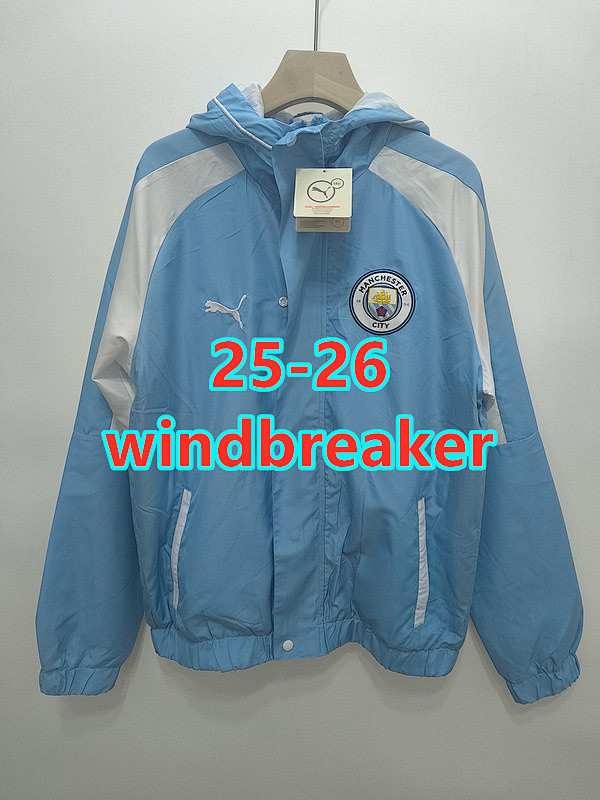 25-26 Manchester City Embroidery Windbreaker S-2XL