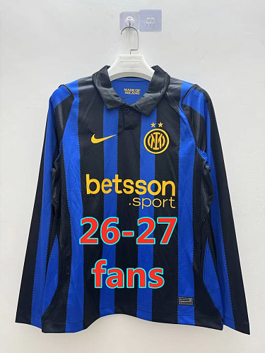 26-27 Inter Milan Home Fans Long Jersey S-4XL