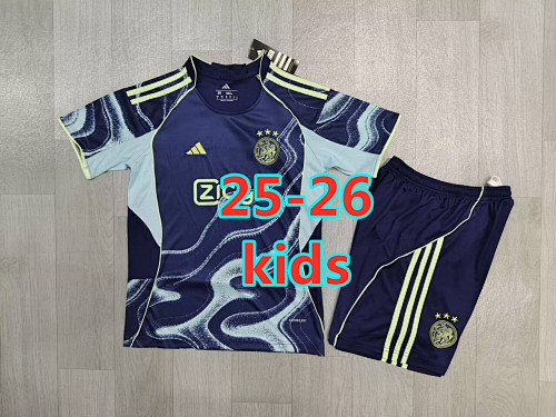25-26 Ajax Away Kids Jersey+shorts Kit 16 -28