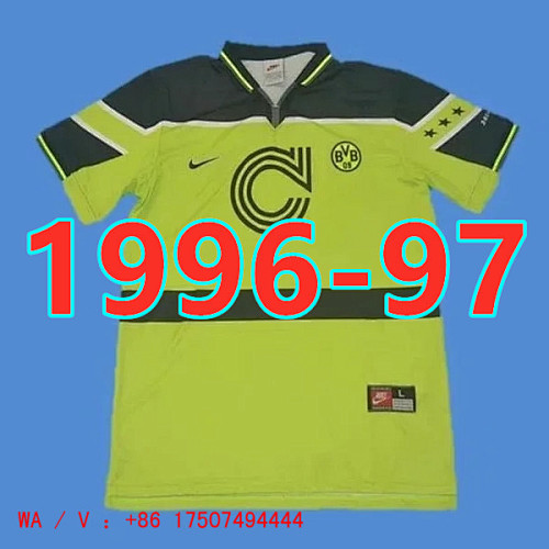 Dortmund Retro TopThai Qualit Jersey S-2XL