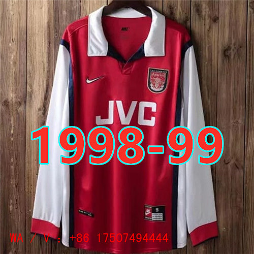 Arsenal Retro TopThai Quality Home Jersey Long Sleeve S-2XL